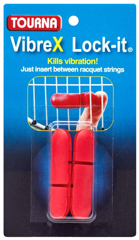 Tourna Schwingungsdämpfer Vibrex Lock On rot - 2 Stück